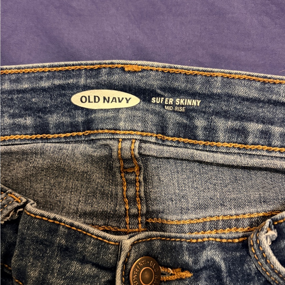 Old Navy Blue Denim Super Skinny Jeans